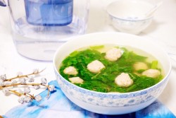 小白菜肉丸汤(1)