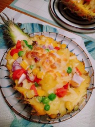 【芝士菠萝饭怎么做好吃】芝士菠萝饭的做法,配方