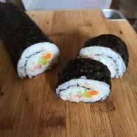 超简单黑米花生酱金枪鱼寿司卷的做法