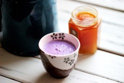 紫薯牛奶杏仁糊浪漫樱花季的做法
