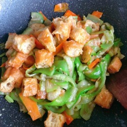 丝瓜炒油条金龙鱼外婆乡小榨菜籽油 最强家乡菜的做法