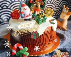 圣诞树桩蛋糕卷