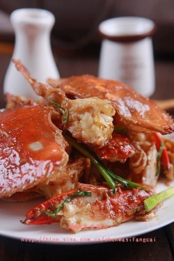 姜葱炒梭子蟹的做法_美食方法