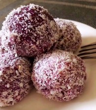 椰香紫薯糯米糍的做法