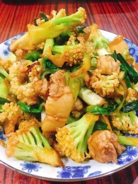 干锅花菜丨干锅界的网红【微体兔菜谱】的做法
