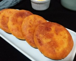 豆沙红薯糯米饼(1)