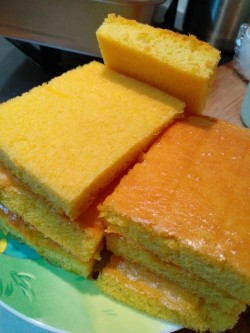 橙汁蛋糕---完美脱模过程