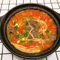 番茄肥牛砂锅的做法